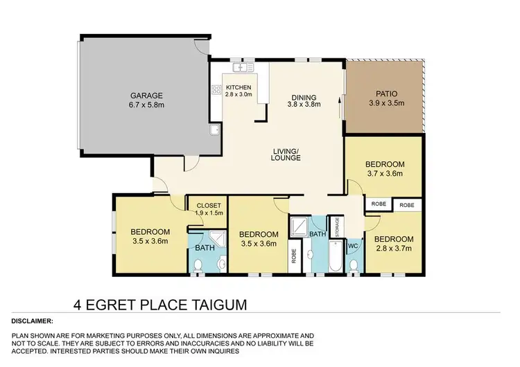 Floorplan of Homely house listing, 4 Egret Place, Taigum QLD 4018