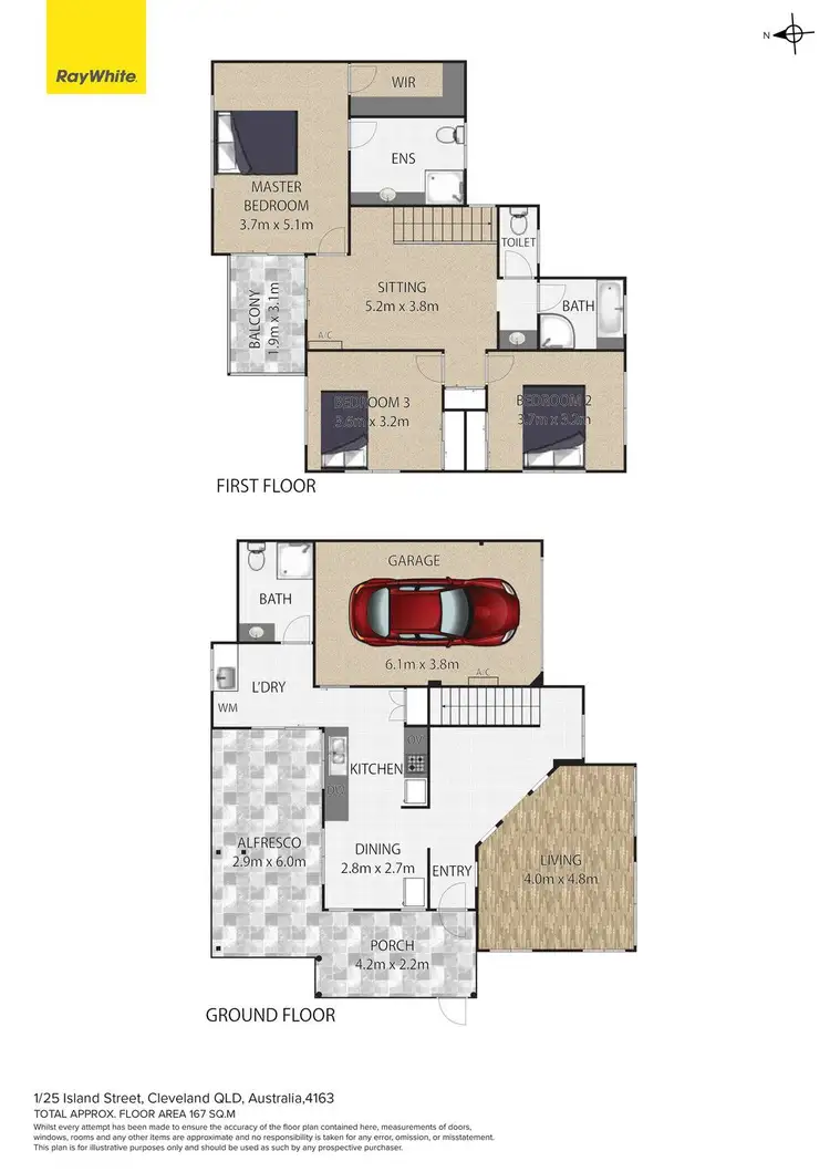 Floorplan of Homely townhouse listing, 1/25 Island Street, Cleveland QLD 4163