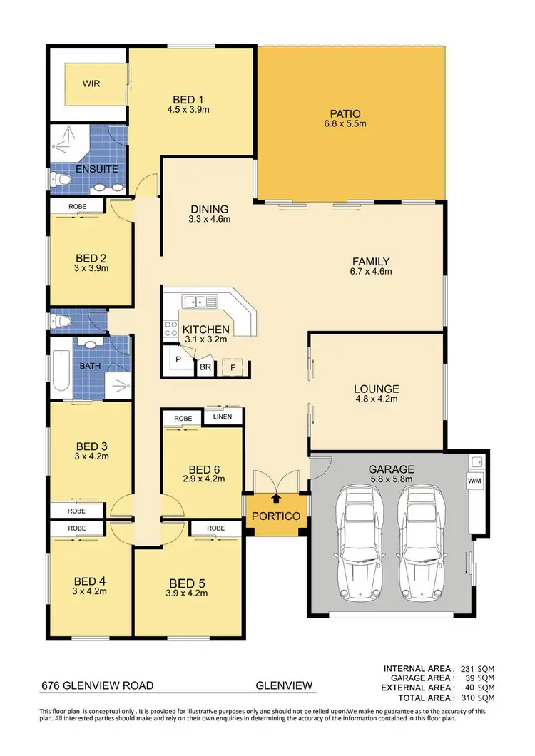 Floorplan of Homely house listing, 676 Glenview Road, Glenview QLD 4553