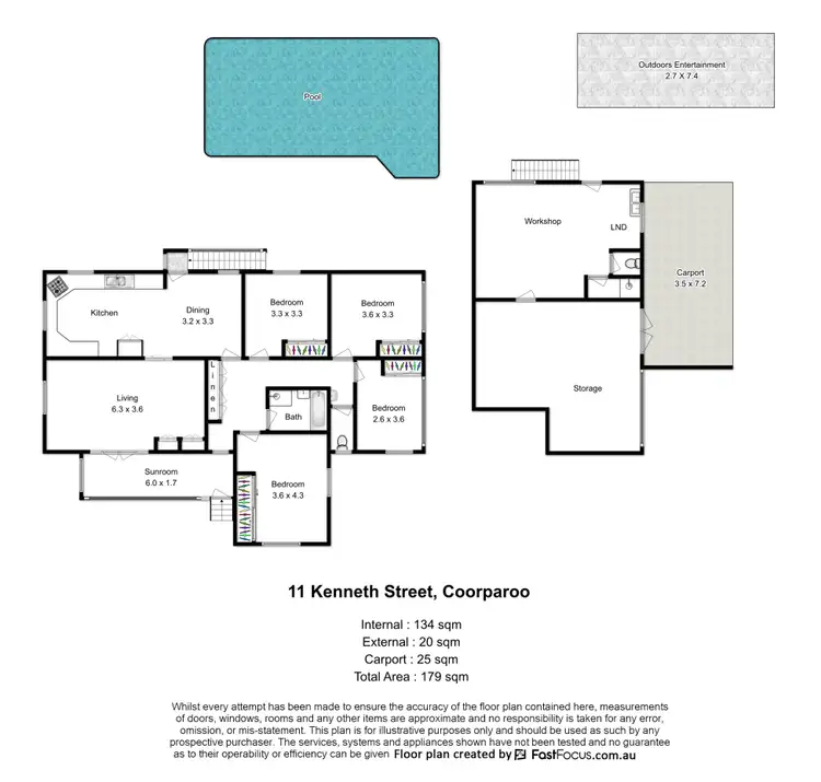 Floorplan of Homely house listing, 11 Kenneth Street, Coorparoo QLD 4151