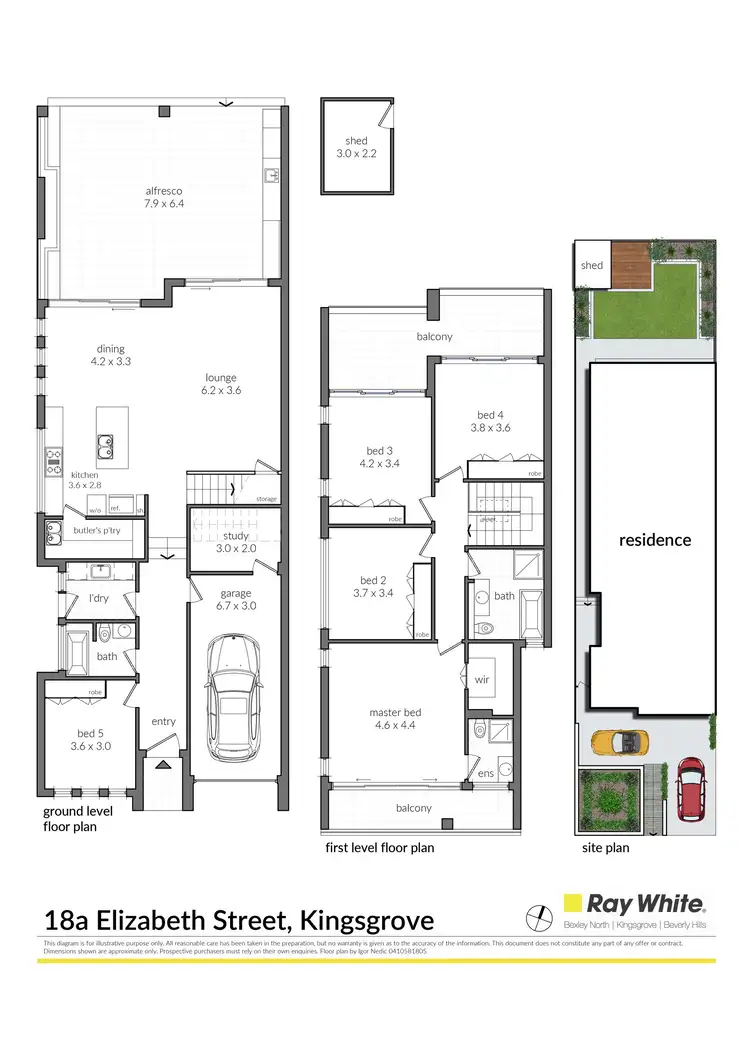 Floorplan of Homely semi-detached listing, 18A Elizabeth Street, Kingsgrove NSW 2208
