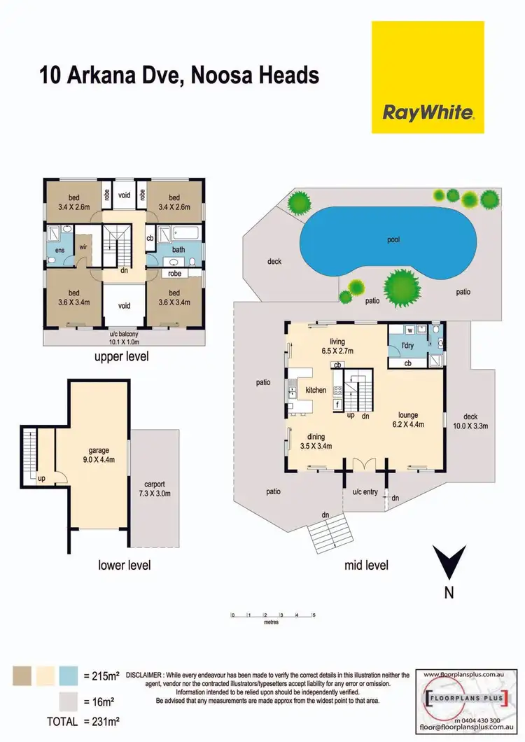 Floorplan of Homely house listing, 10 Arkana Drive, Noosa Heads QLD 4567