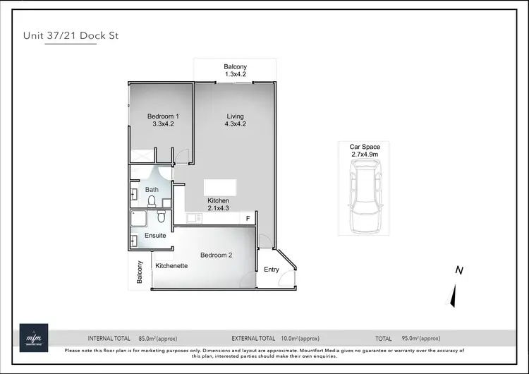 Floorplan of Homely unit listing, 37/21 Dock Street, South Brisbane QLD 4101