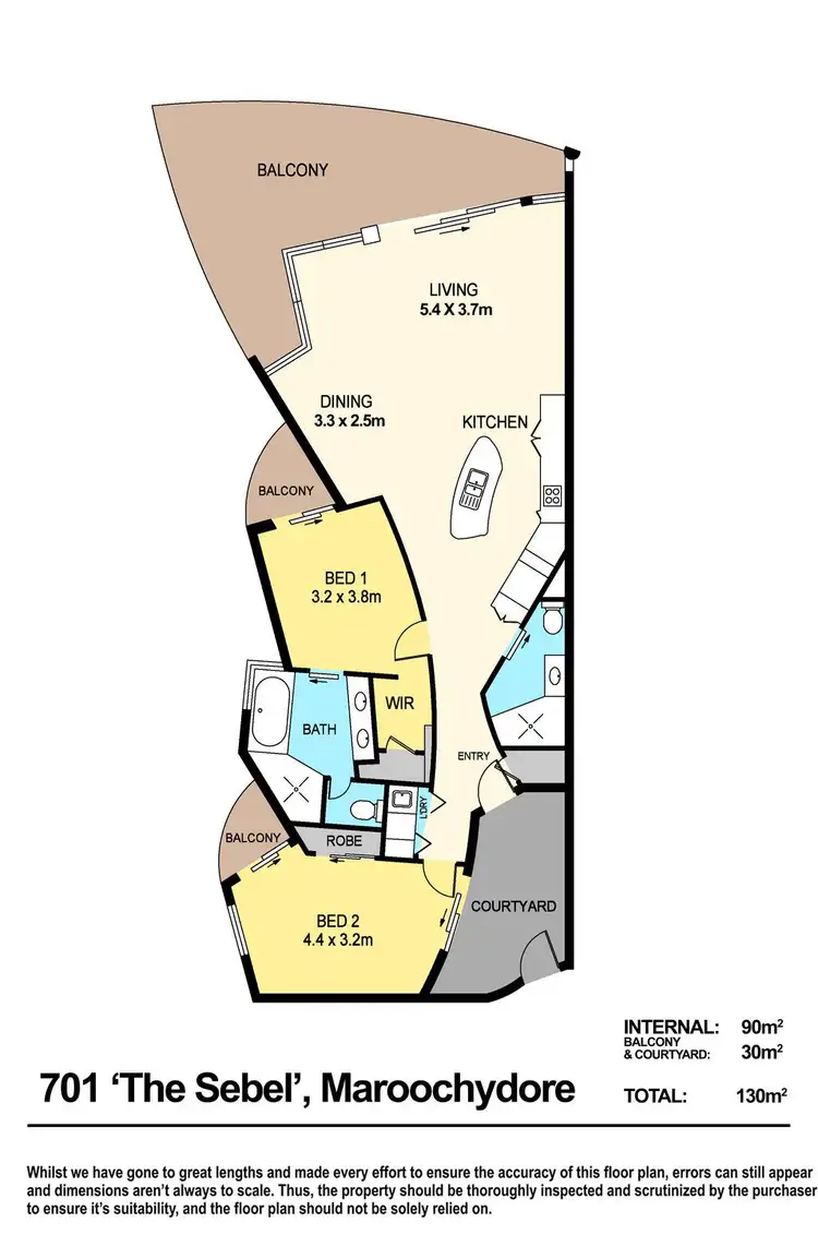Floorplan of Homely unit listing, 701/14 Aerodrome Road, Maroochydore QLD 4558
