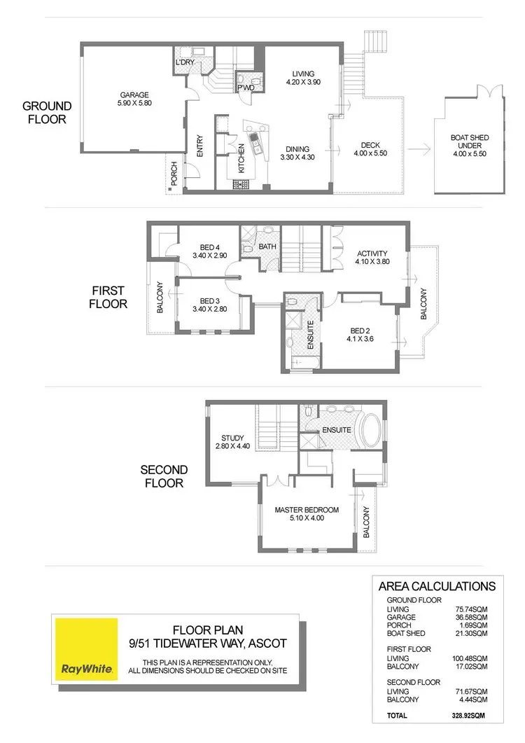 Floorplan of Homely house listing, 9/51 Tidewater Way, Ascot WA 6104