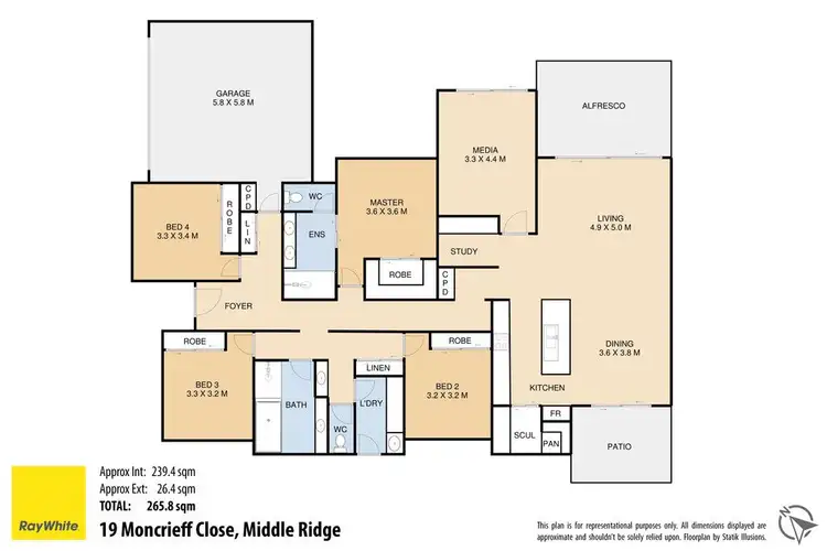 Floorplan of Homely house listing, 20 Moncrieff Close, Middle Ridge QLD 4350