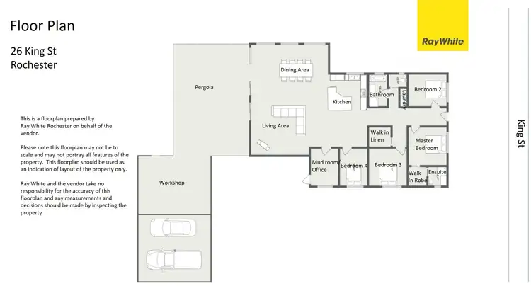 Floorplan of Homely house listing, 26 King Street, Rochester VIC 3561