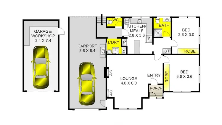 Floorplan of Homely house listing, 21 Cox Road, Norlane VIC 3214