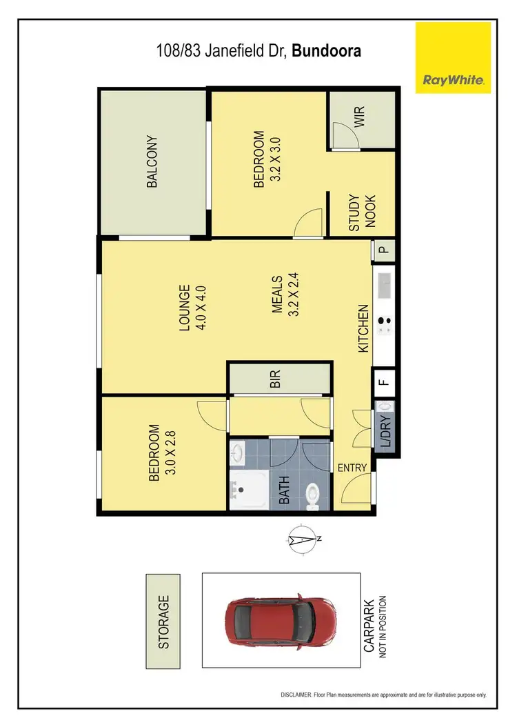 Floorplan of Homely apartment listing, 108/83 Janefield Drive, Bundoora VIC 3083