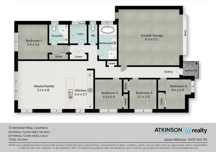 Floorplan of Homely house listing, 13 Venetian Way, Coomera QLD 4209