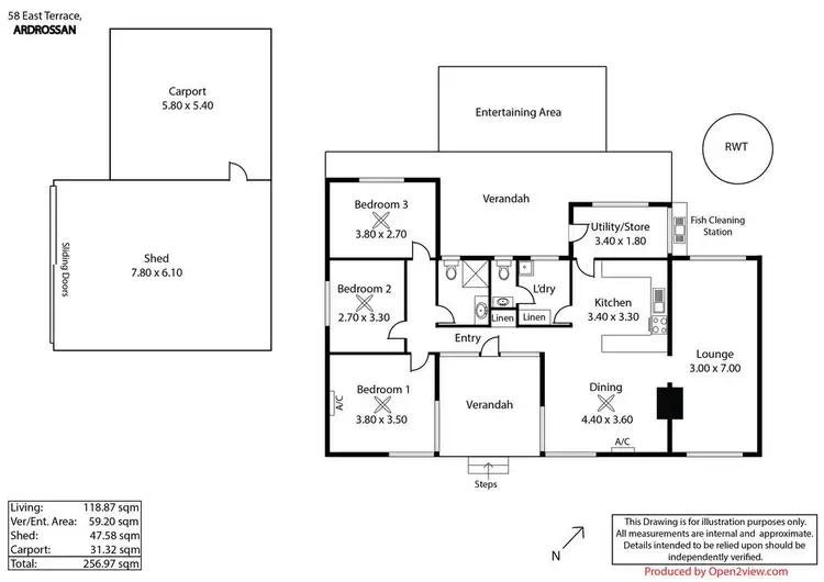 Floorplan of Homely house listing, 58 East Terrace, Ardrossan SA 5571
