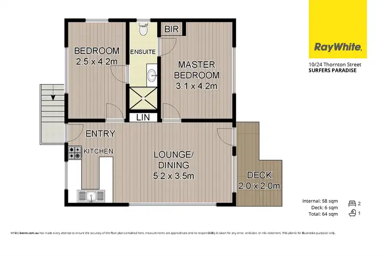 Floorplan of Homely unit listing, 10/24 Thornton Street, Surfers Paradise QLD 4217