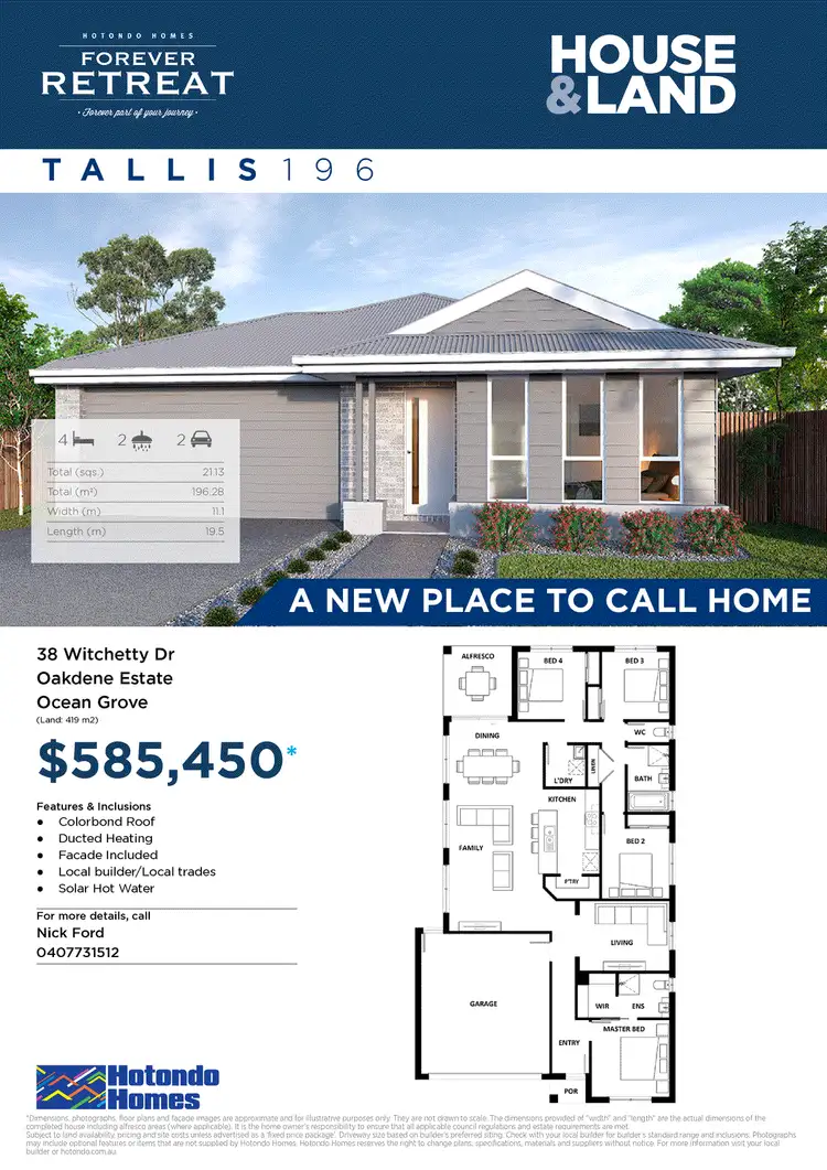 Floorplan of Homely land listing, 38 Witchetty Drive, Ocean Grove VIC 3226