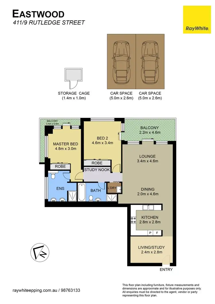 Floorplan of Homely apartment listing, 411/9 Rutledge Street, Eastwood NSW 2122