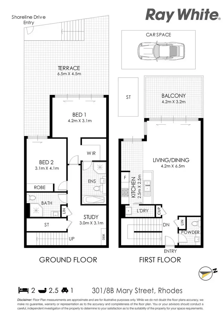 Floorplan of Homely apartment listing, 301/8B Mary Street, Rhodes NSW 2138