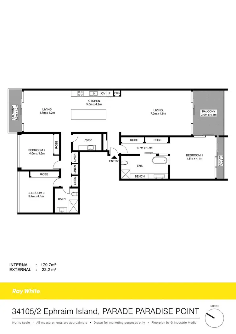 Floorplan of Homely apartment listing, 31405/2 Ephraim Island, Paradise Point QLD 4216