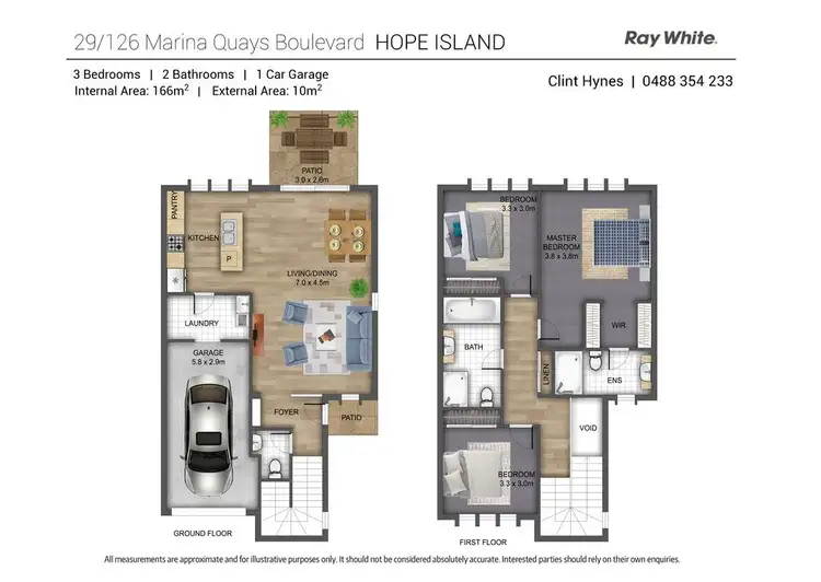 Floorplan of Homely townhouse listing, 29/126 Marina Quays Boulevard, Hope Island QLD 4212