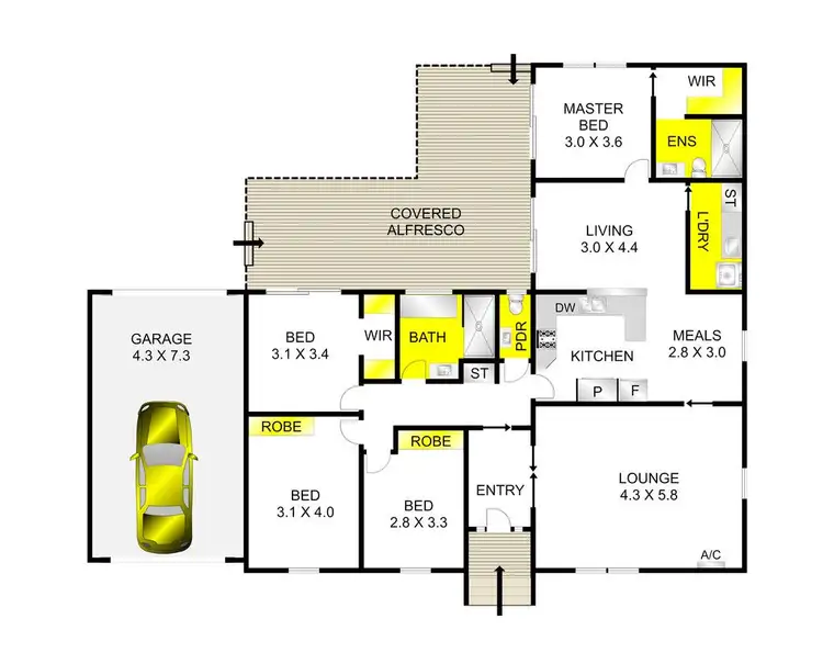 Floorplan of Homely house listing, 7 Polwarth Crescent, Belmont VIC 3216
