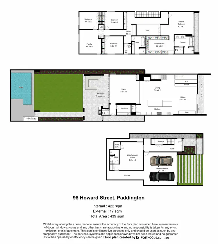 Floorplan of Homely house listing, 98 Howard Street, Paddington QLD 4064