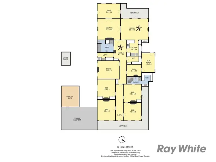 Floorplan of Homely house listing, 30 Nunn Street, Benalla VIC 3672