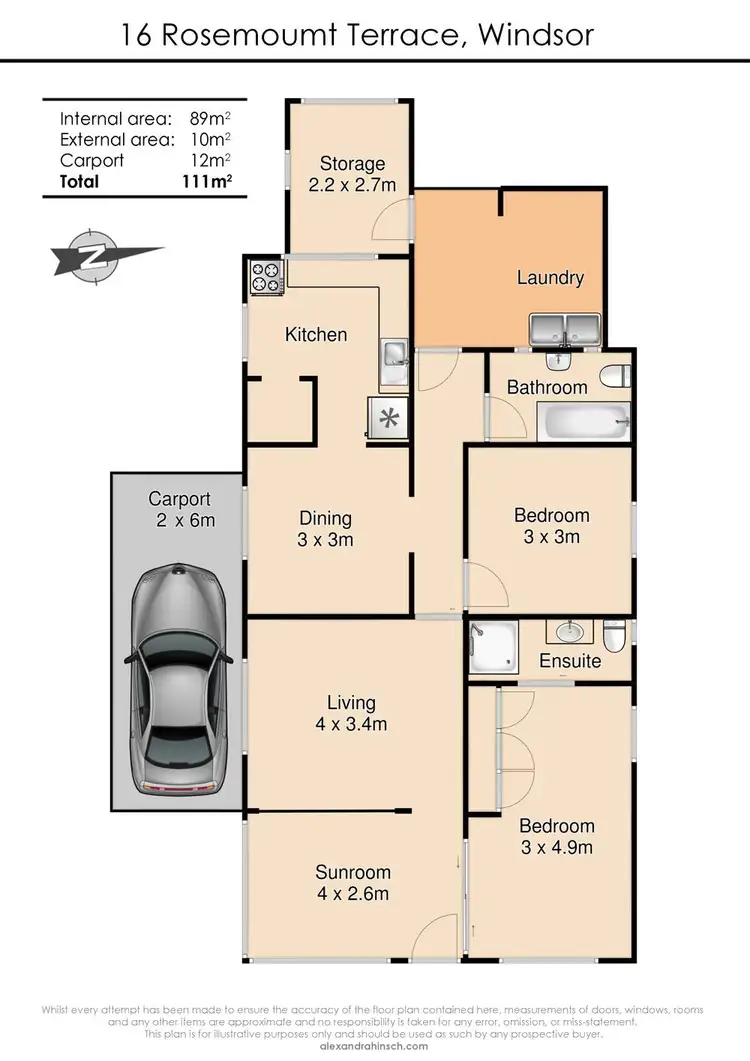 Floorplan of Homely house listing, 16 Rosemount Terrace, Windsor QLD 4030