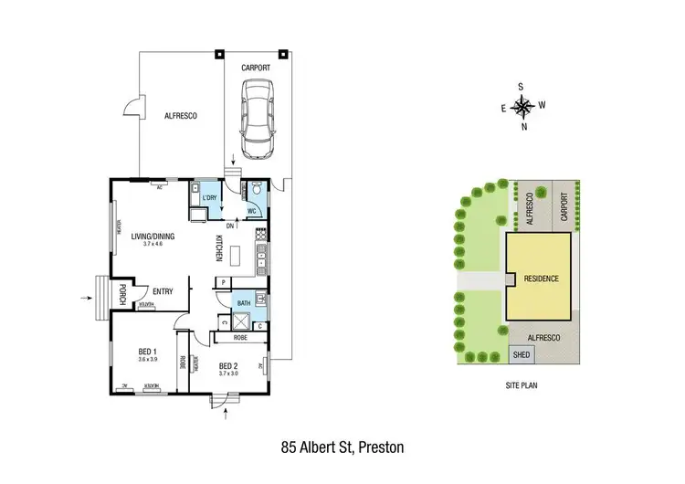 Floorplan of Homely house listing, 85 Albert Street, Preston VIC 3072