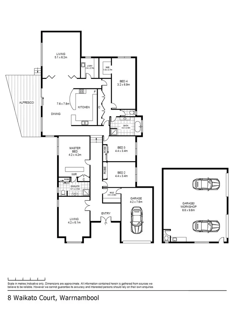 Floorplan of Homely house listing, 8 Waikato Court, Warrnambool VIC 3280