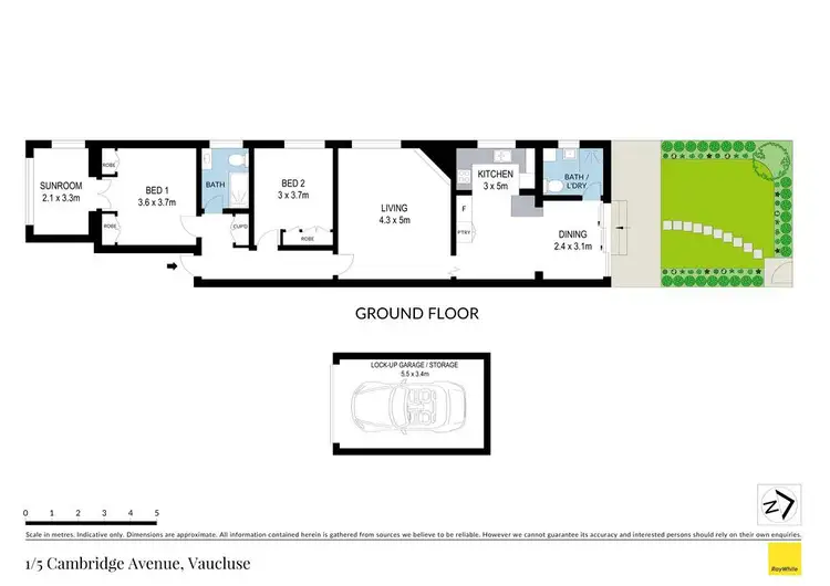 Floorplan of Homely apartment listing, 1/5 Cambridge Avenue, Vaucluse NSW 2030