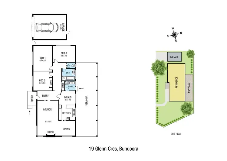 Floorplan of Homely house listing, 19 Glenn Crescent, Bundoora VIC 3083