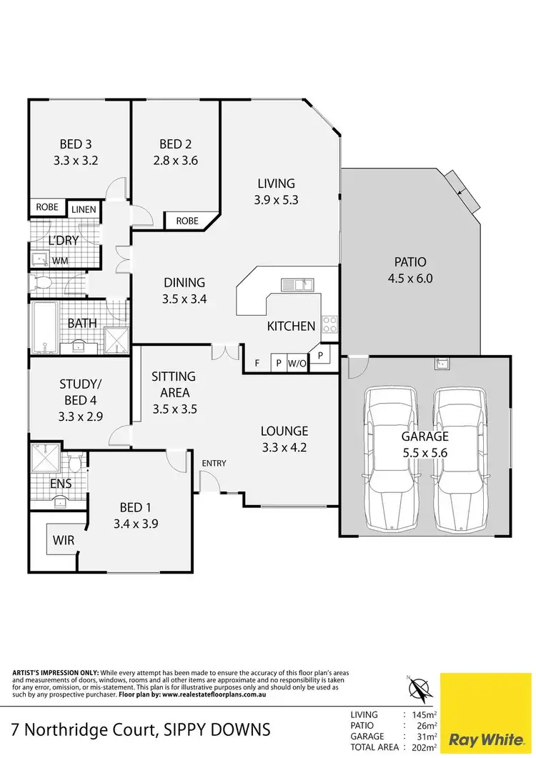 Floorplan of Homely house listing, 7 Northridge Court, Sippy Downs QLD 4556