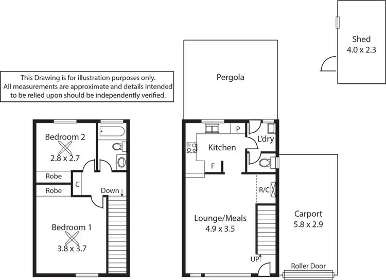 Floorplan of Homely townhouse listing, 11/23 Coburg Road, Alberton SA 5014
