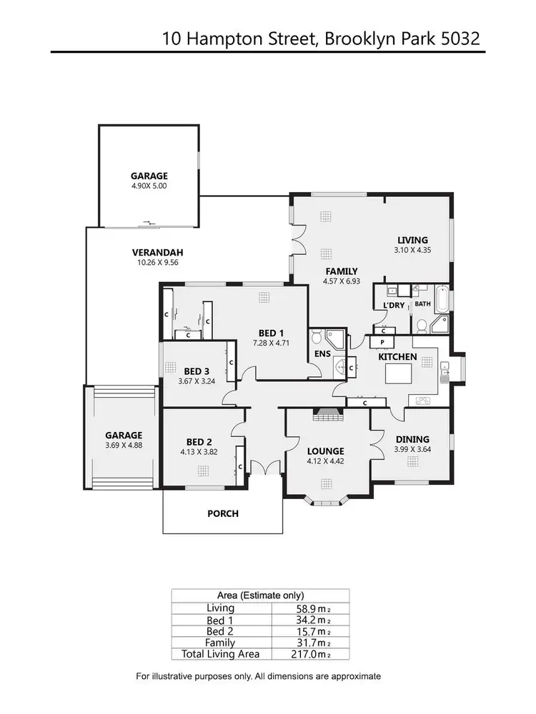 Floorplan of Homely house listing, 10 Hampton Street, Brooklyn Park SA 5032