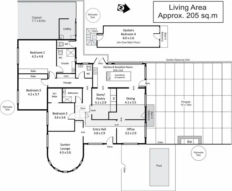 Floorplan of Homely house listing, 2 Smith Road, Glossop SA 5344