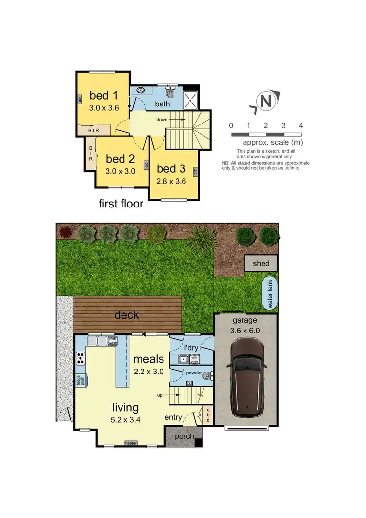 Floorplan of Homely townhouse listing, 3/5 Bicton Street, Mount Waverley VIC 3149