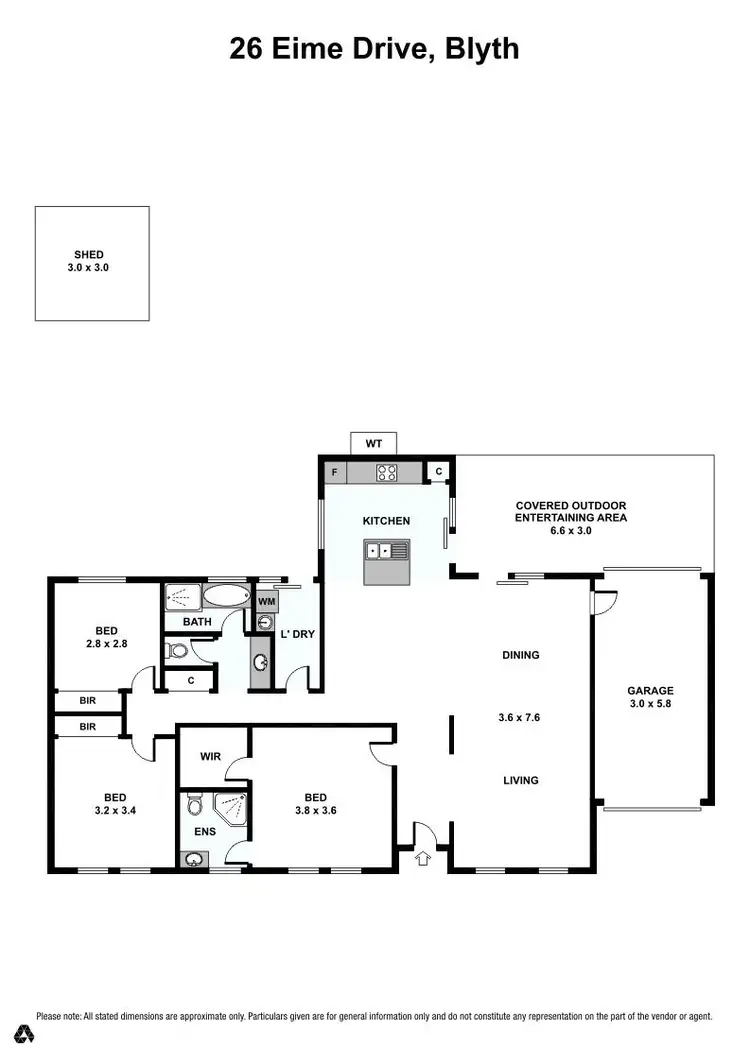 Floorplan of Homely house listing, 26 Eime Drive, Blyth SA 5462
