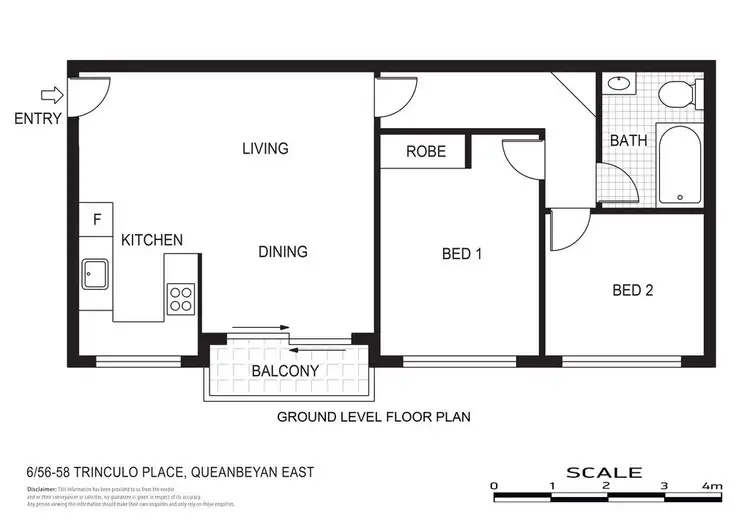 Floorplan of Homely unit listing, 6/56-58 Trinculo Place, Queanbeyan NSW 2620