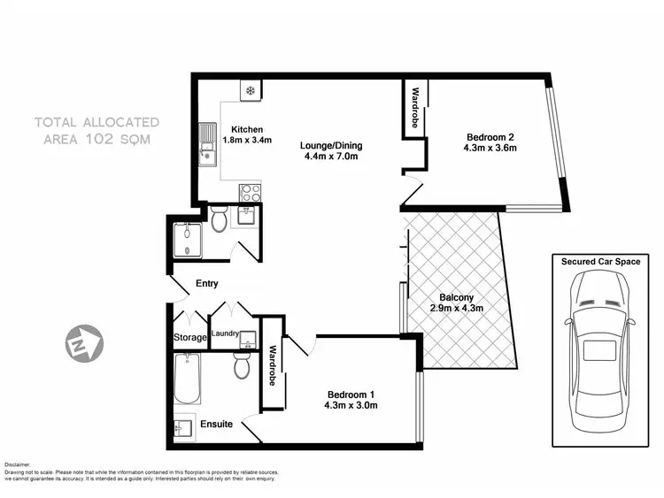 Floorplan of Homely apartment listing, 19/447 Pacific Highway, Asquith NSW 2077