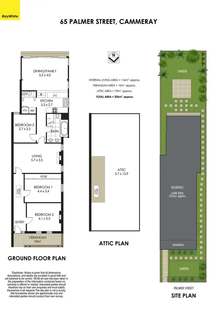 Floorplan of Homely semi-detached listing, 65 Palmer Street, Cammeray NSW 2062