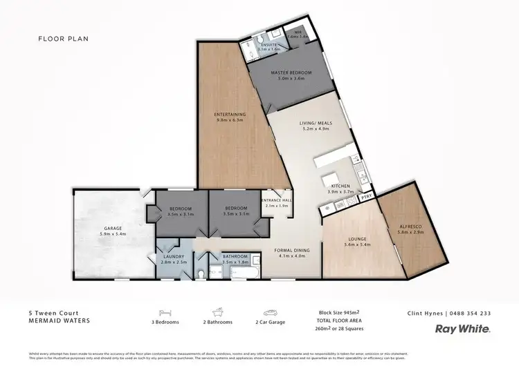 Floorplan of Homely house listing, 5 Tween Court, Mermaid Waters QLD 4218