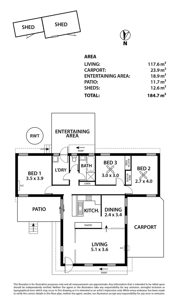 Floorplan of Homely house listing, 11 Potter Avenue, Murray Bridge SA 5253