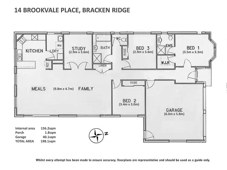 Floorplan of Homely house listing, 14 Brookvale Place, Bracken Ridge QLD 4017