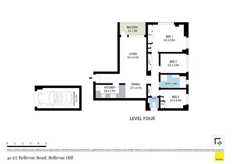 Floorplan of Homely apartment listing, 41/177 Bellevue Road, Bellevue Hill NSW 2023