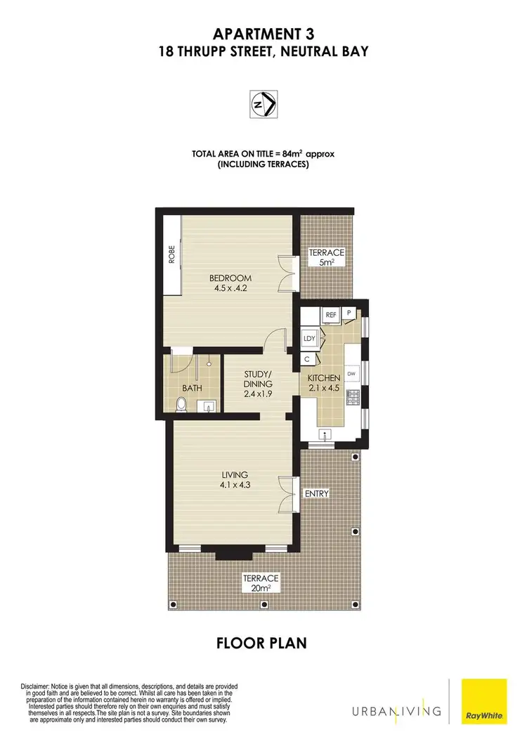 Floorplan of Homely apartment listing, 3/18 Thrupp Street, Neutral Bay NSW 2089