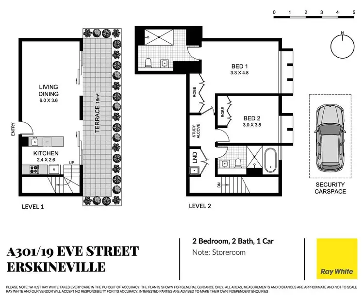 Floorplan of Homely apartment listing, A301/19-21 Eve Street, Erskineville NSW 2043