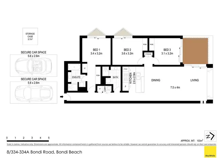 Floorplan of Homely apartment listing, 8/334-334a Bondi Road, Bondi NSW 2026