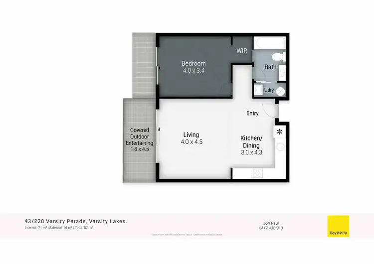 Floorplan of Homely apartment listing, 43/228 Varsity Parade, Varsity Lakes QLD 4227