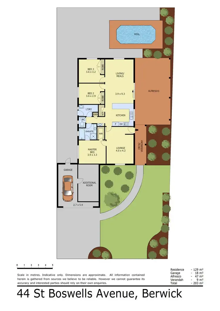 Floorplan of Homely house listing, 44 St Boswells Avenue, Berwick VIC 3806
