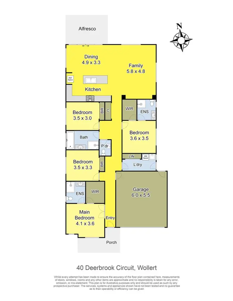 Floorplan of Homely house listing, 40 Deerbrook Circuit, Wollert VIC 3750