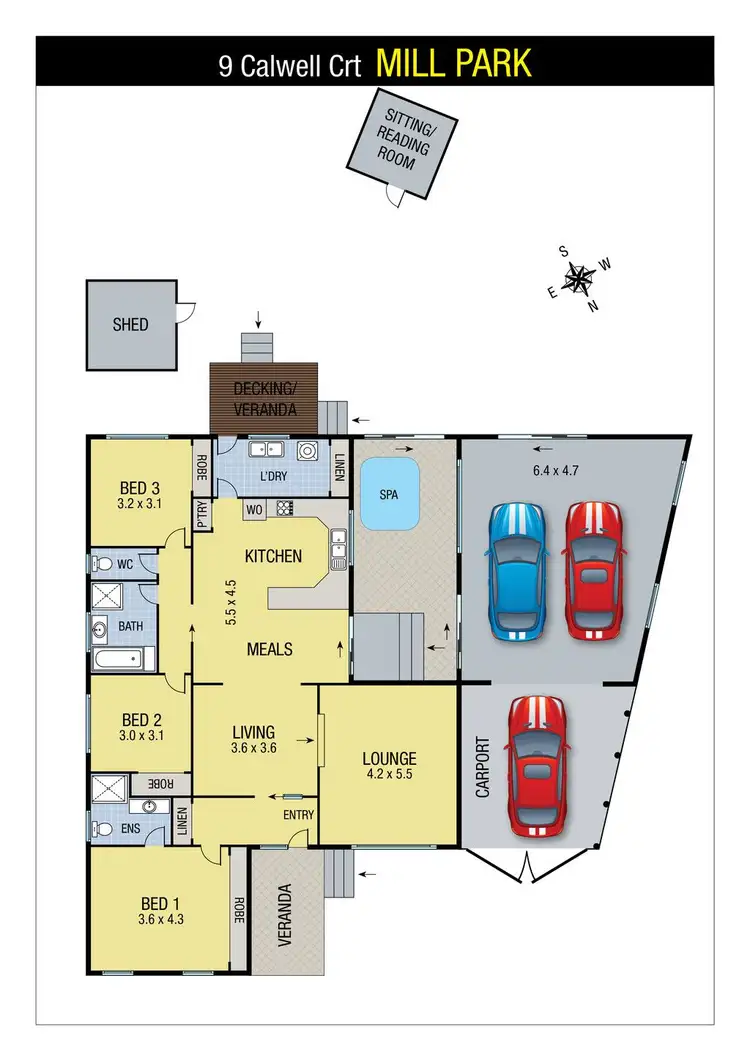 Floorplan of Homely house listing, 9 Calwell Court, Mill Park VIC 3082