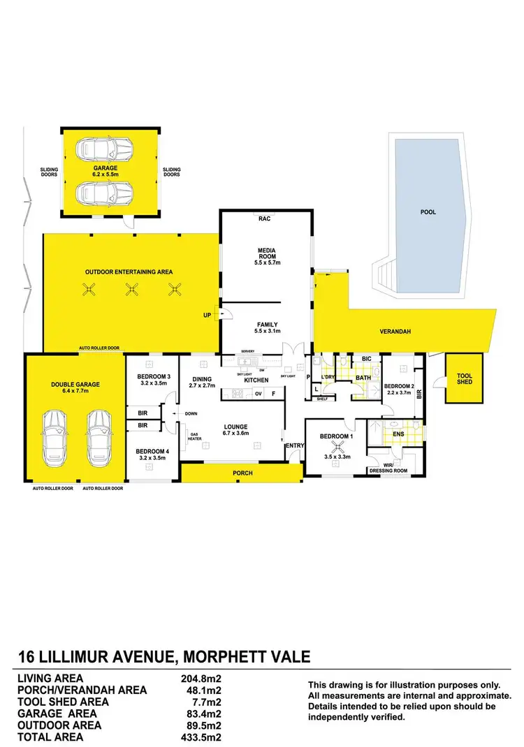 Floorplan of Homely house listing, 16 Lillimur Avenue, Morphett Vale SA 5162